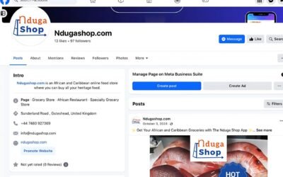 Nduga Shop Facebook Page