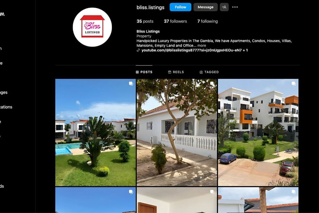Bliss Listings Instagram Page
