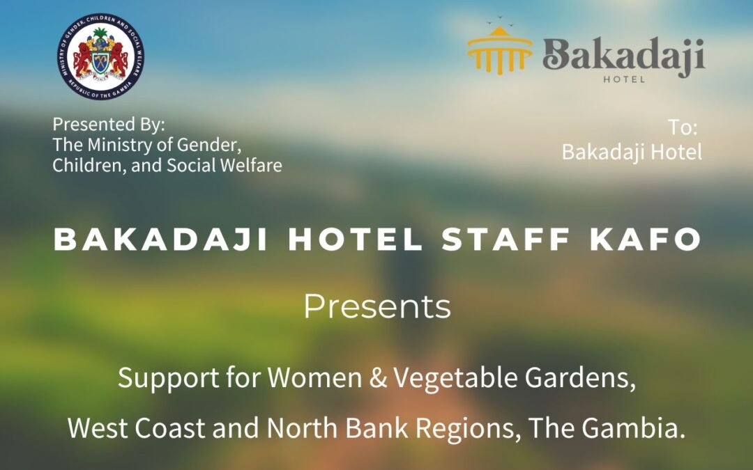 Support for Women & Vegetable Gardens Presentation from The Ministry of Gender, Children and Social Welfare of The Gambia