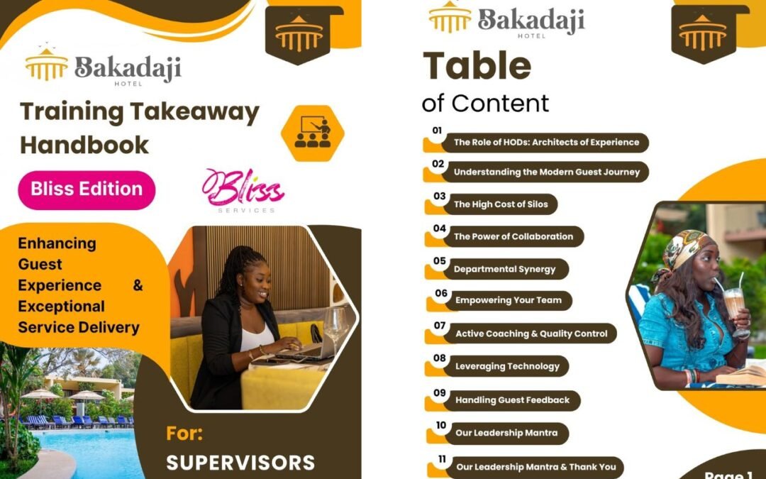 Bakadaji Hand Book For Supervisors After Enhancing Guest Experience & Exceptional Service Delivery Training